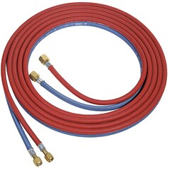 Twin hose with compression couplings